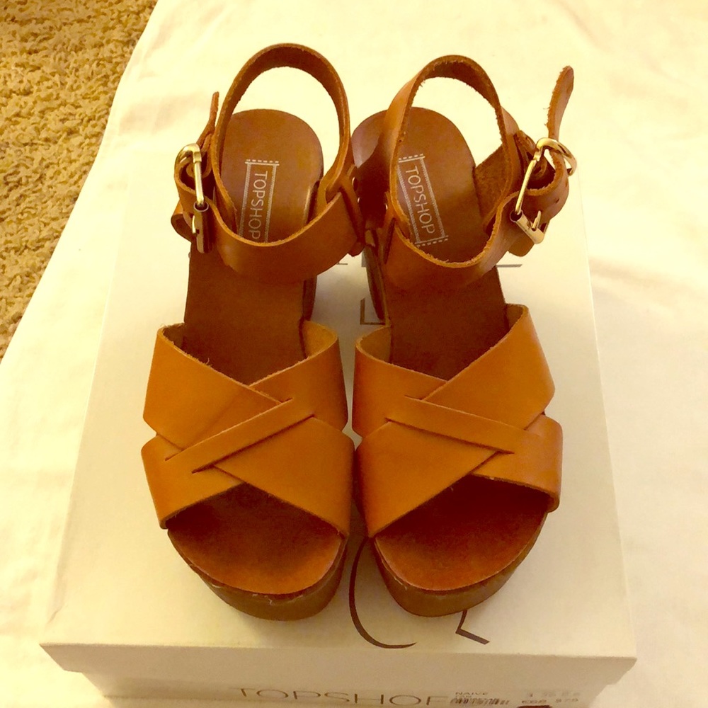 Topshop platform leather sandals